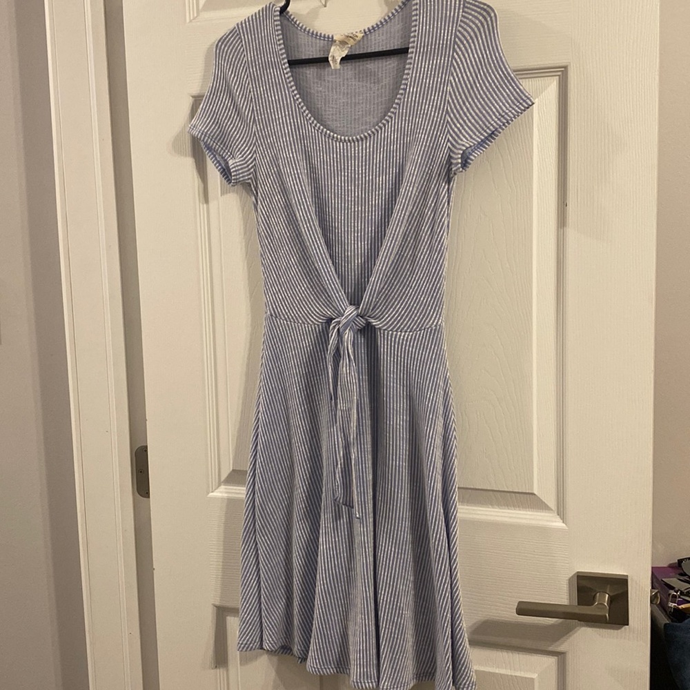Baby blue striped dress